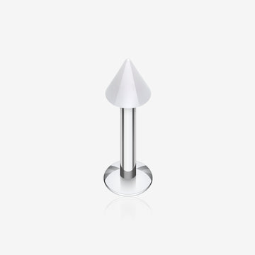 Basic UV Acrylic Spike Top Labret-White
